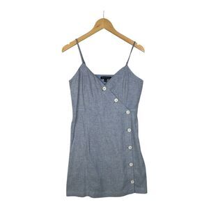 Banana Republic Light Blue Button-Front Mini Dress